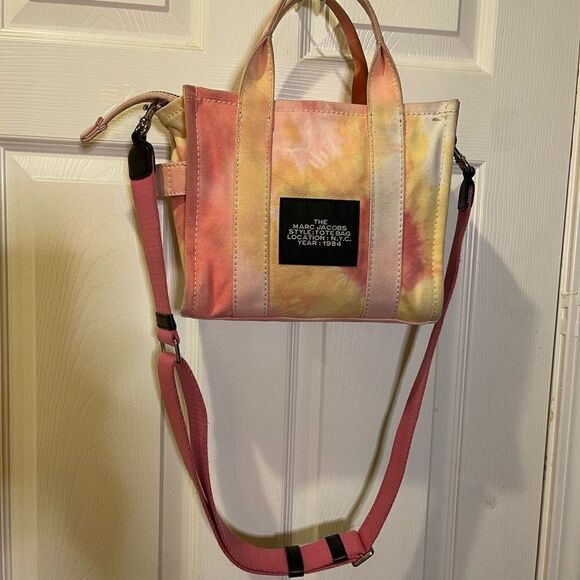 Marc Jacobs Tie-Dye Mini Canvas Tote Bag with Crossbody Strap - Picture 3 of 16